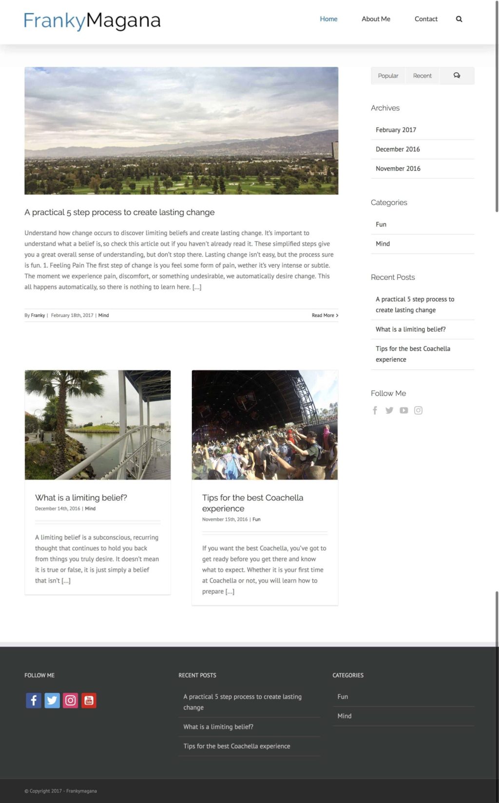 Frankymagana blog page for built by Focus Web Design Agency in Las Vegas
